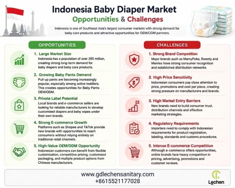 Opportunities & Challenges of Indonesia Baby Diaper Market